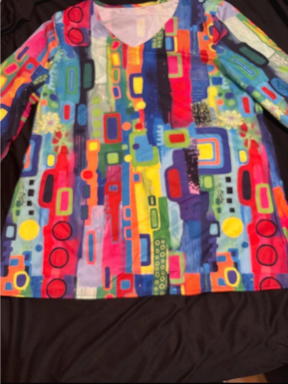 Girls' Bright Multi-Color Patterned Jacket